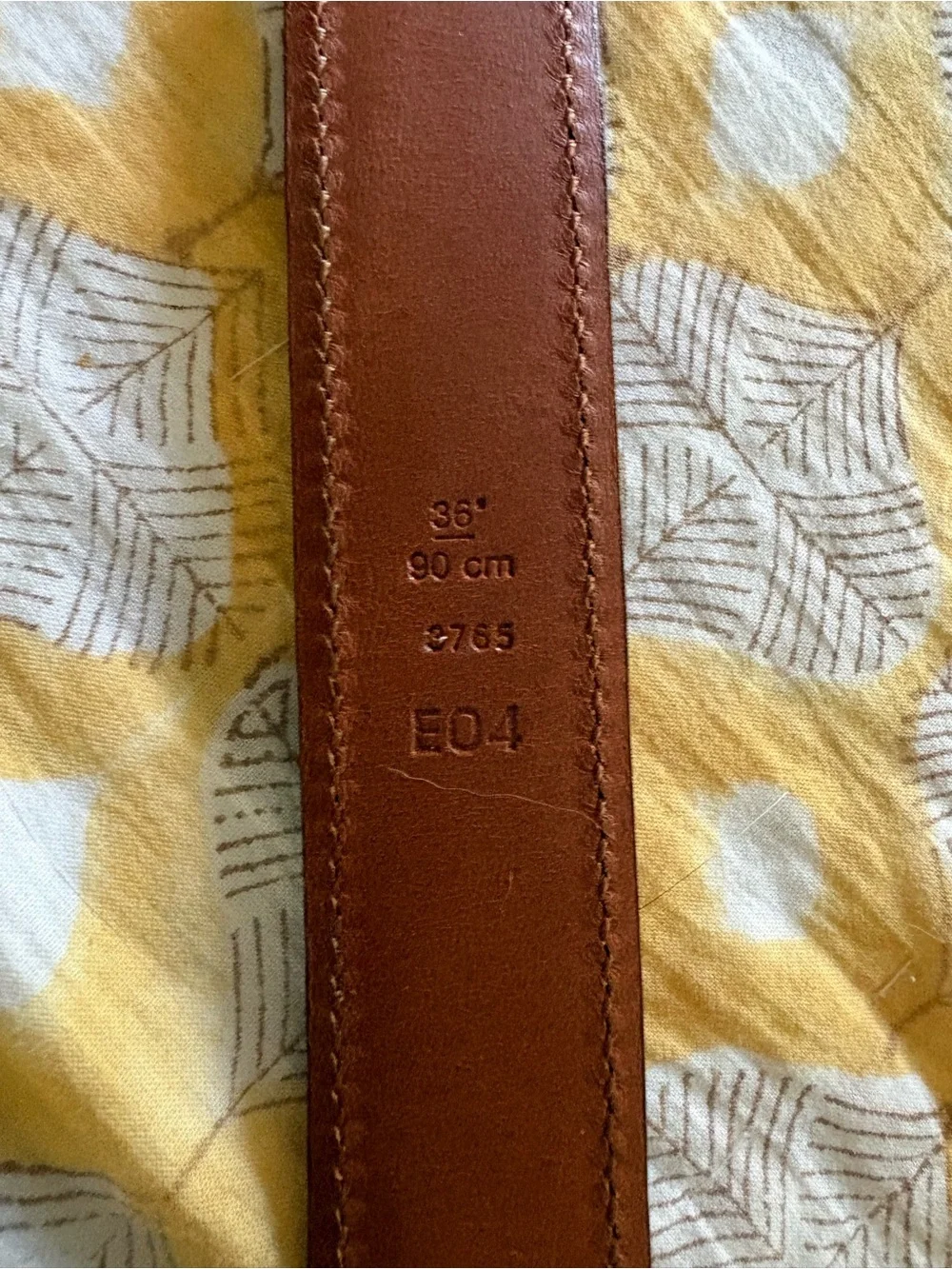 Coach Men's Brown Alligator and silver-toned brass buckle belt